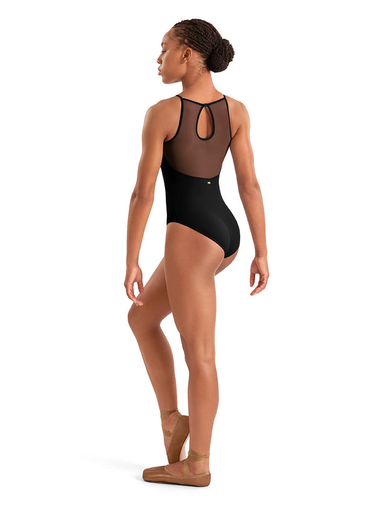 Mirella Adagio Floral Embroidered Back Keyhole Leotard M40006LM