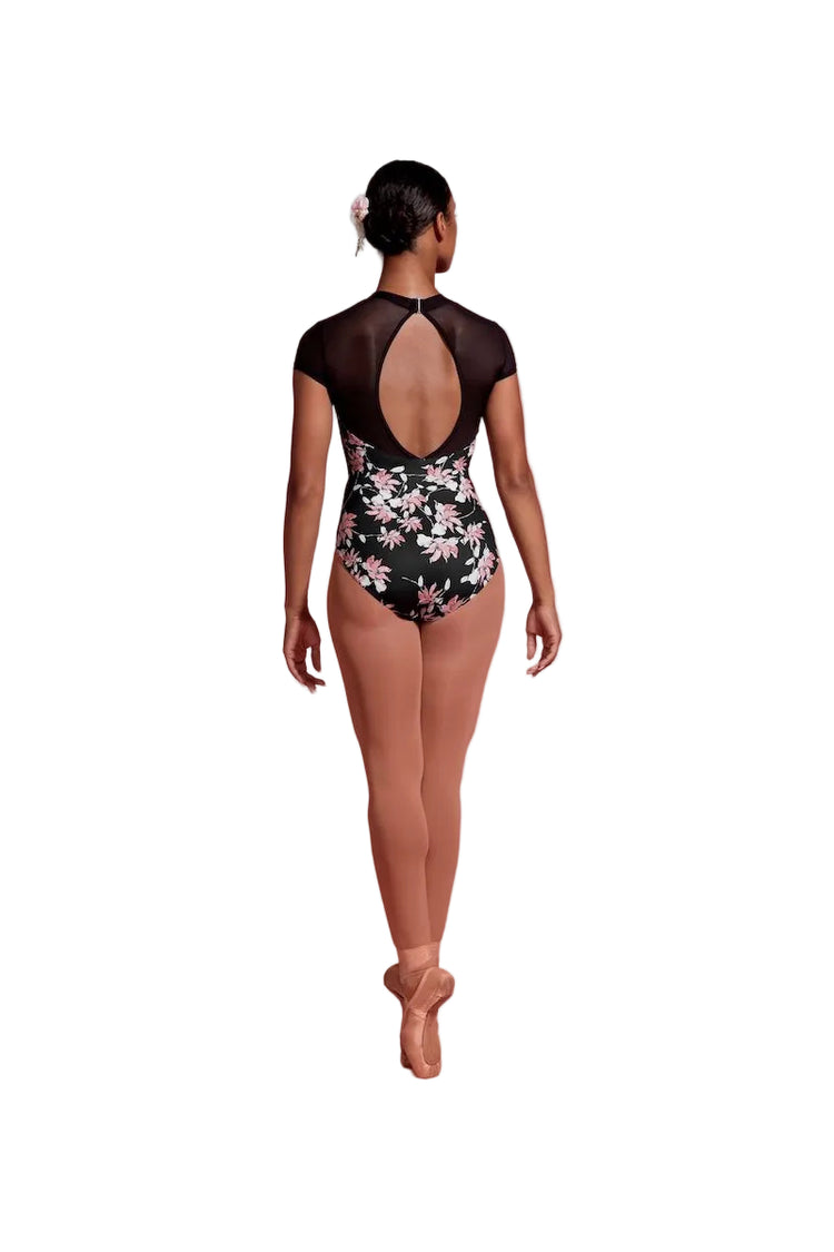 Mock Neck Cap Sleeve Jardin Leotard