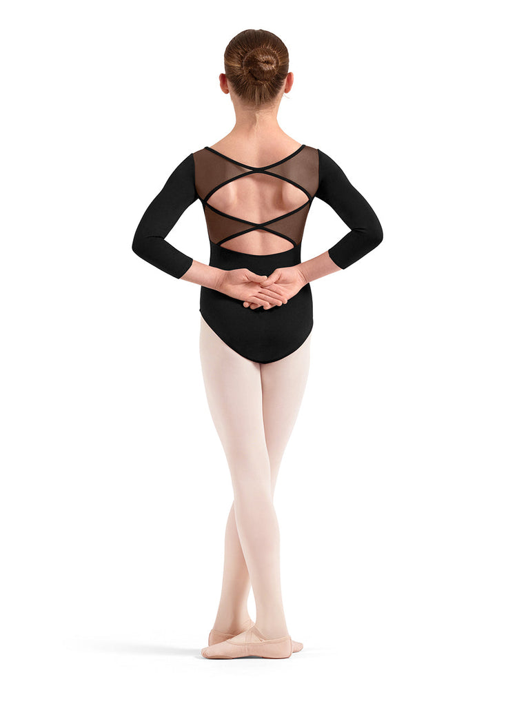 Mirella Adagio Kids Embroidered 3/4 Sleeve Leotard M60004C