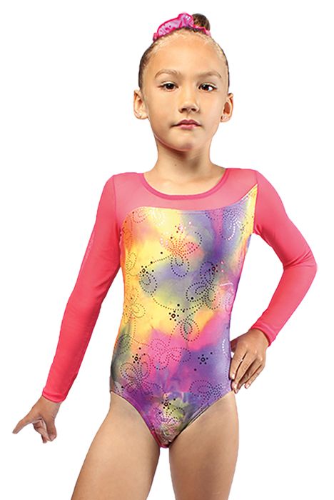 Mondor Long Sleeve Metallic Detail Gynmastics Leotard 27815