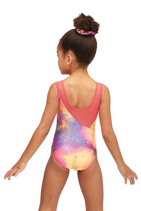 Mondor Printed Tank Metallic Detail Gynmastics Leotard 27814