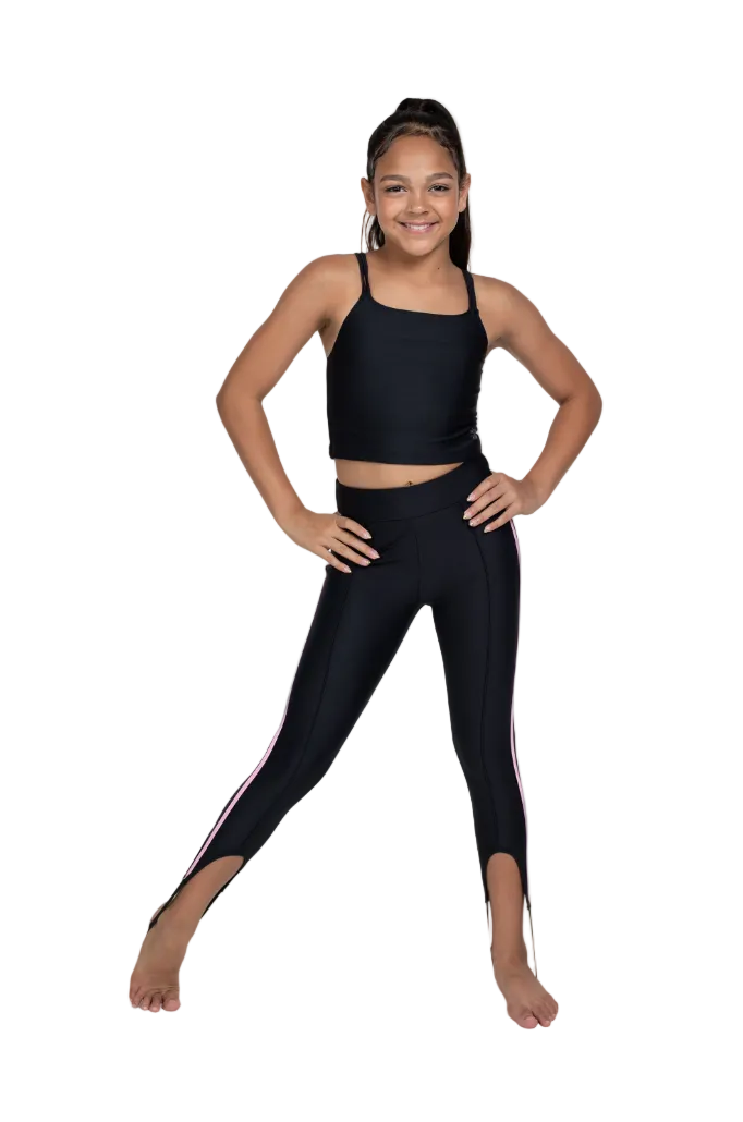 Bloch x Flo Active Chelsea Stirrup Pants with Side Stripe