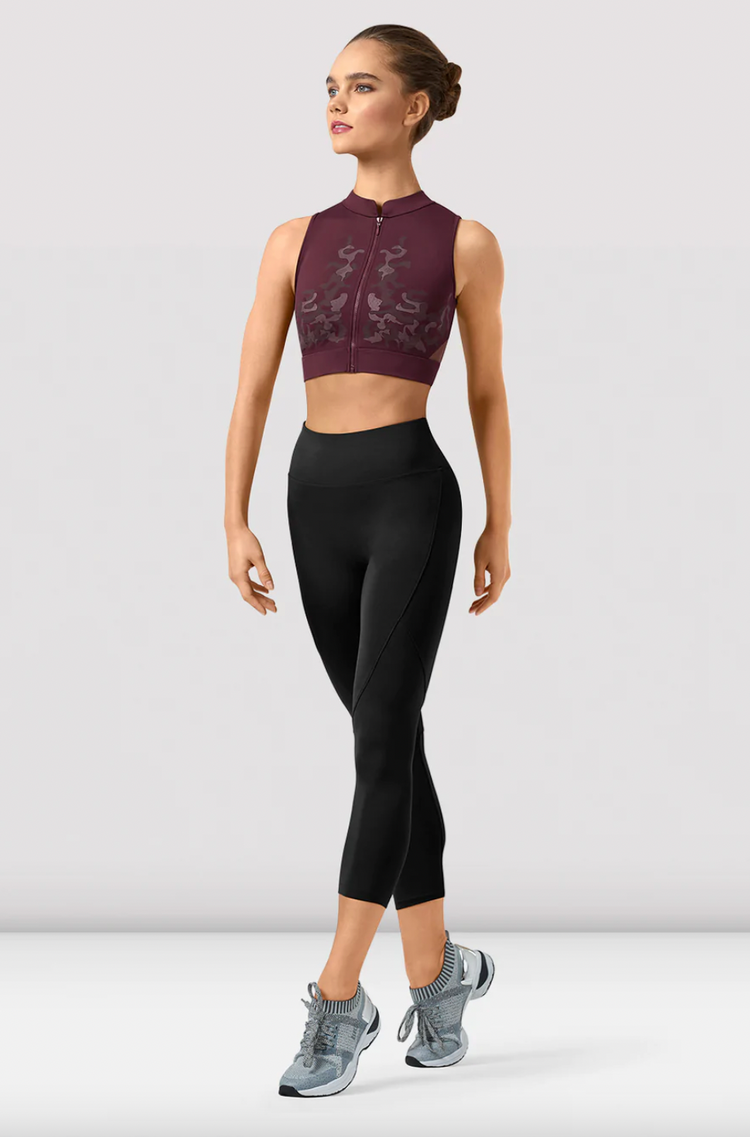 Rayna Zipper Mirage Print Crop Top