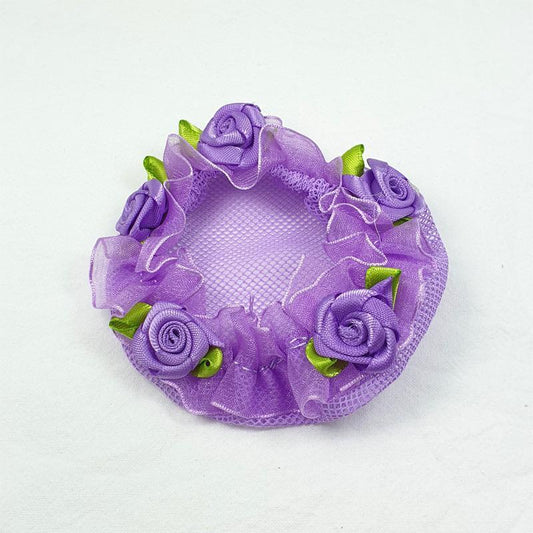 Lavender Bun Cover with Roses