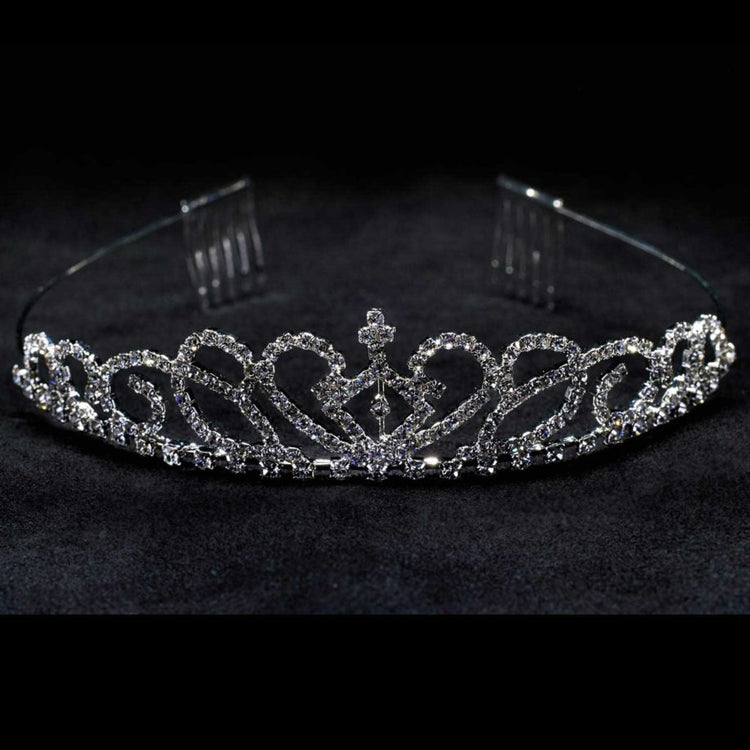 Small Crystal Tiara with Comb
