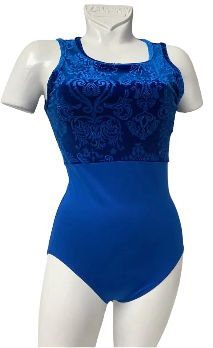 Royal Velvet Print Leotard