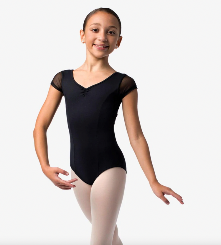 Nikita SL140 Mesh Cap Sleeve Leotard with Keyhole Back
