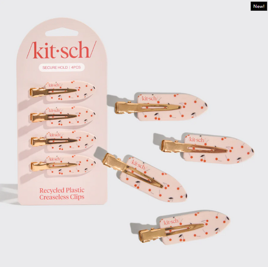 Kitsch Creaseless Clips 4 Piece - Cherry Print 500577