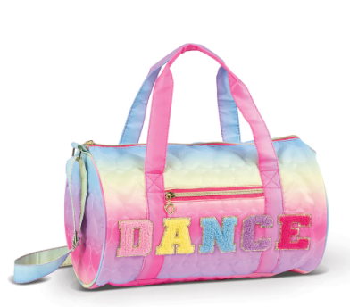 Danshuz Quilted Heart Rainbow Duffle Bag  B24501