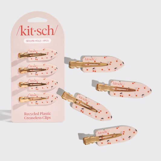 Kitsch Creaseless Clips 4 Piece - Cherry Print 500577