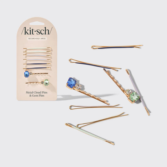 Kitsch Cloud & Gem Bobby Pins 8pc Set - Garden Bouquet 69445