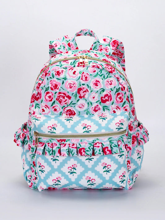 SKP Pink Flower Ruffle Backpack BA0100-M