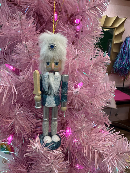 NBG Blue and Silver 6" Nutcracker Ornament ORN015