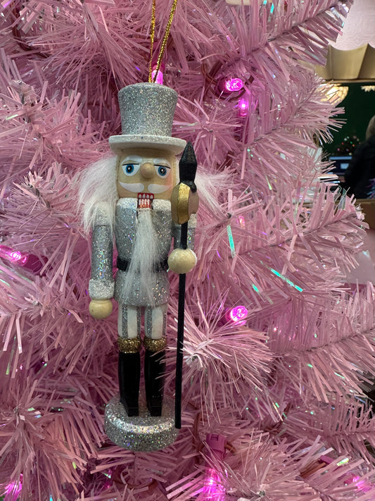 NBG Silver and Gold 5" Nutcracker Ornament ORN011