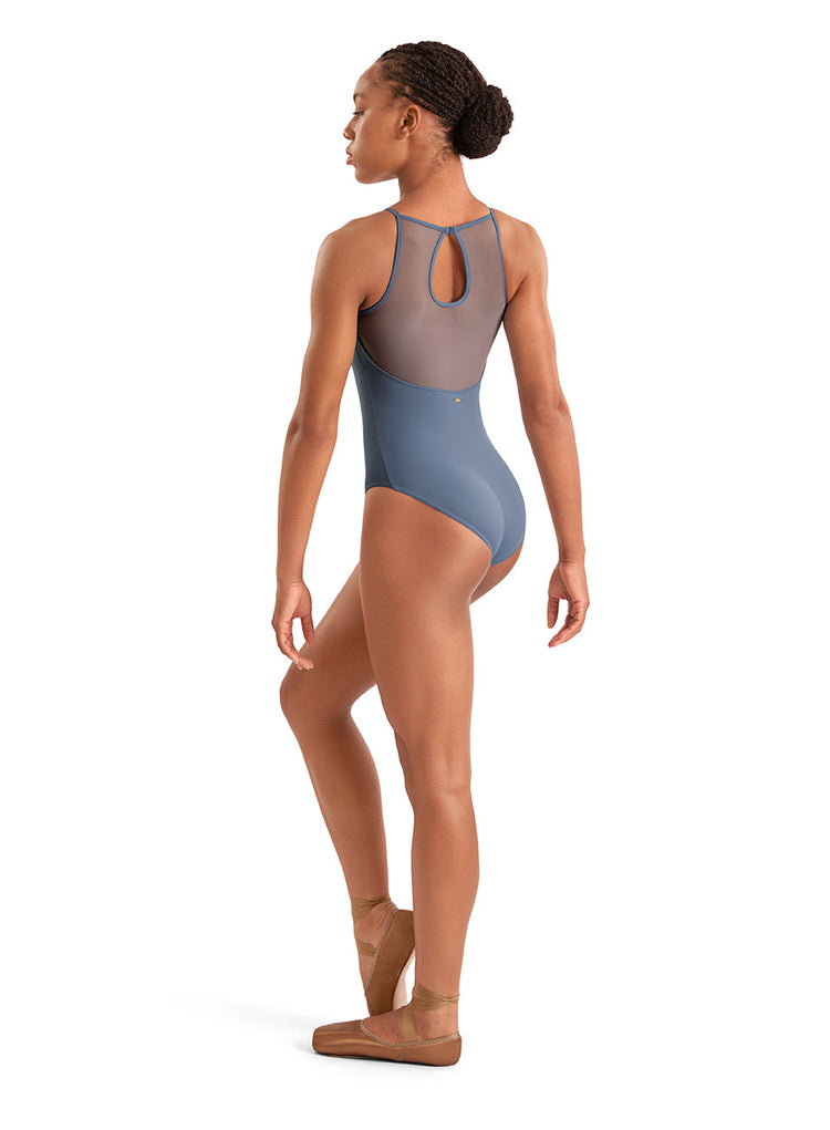 Mirella Adagio Floral Embroidered Back Keyhole Leotard M40006LM