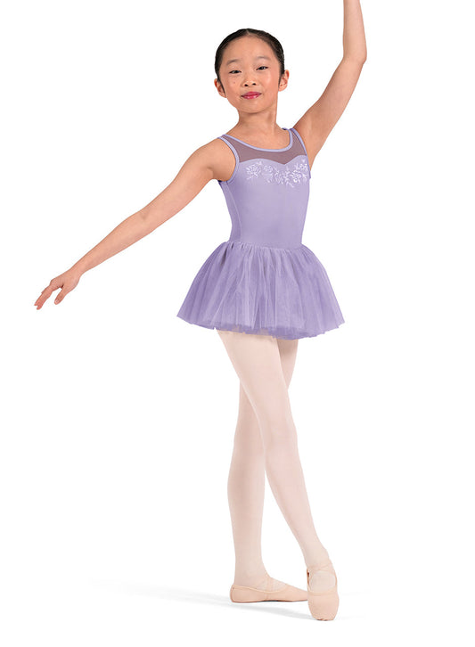 Mirella Adagio Kids Floral Keyhole Back Tutu Dress M50011C