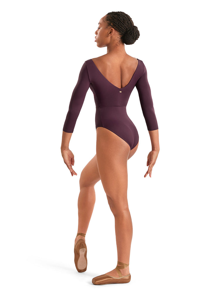 Mirella Adagio Embroidered 3/4 Sleeve Leotard M60003LM