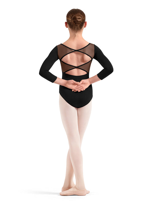 Mirella Adagio Kids Embroidered 3/4 Sleeve Leotard M60004C