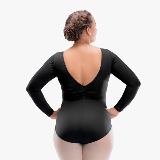 So Danca Long Sleeve Leotard with Pinch Front and Back SL183