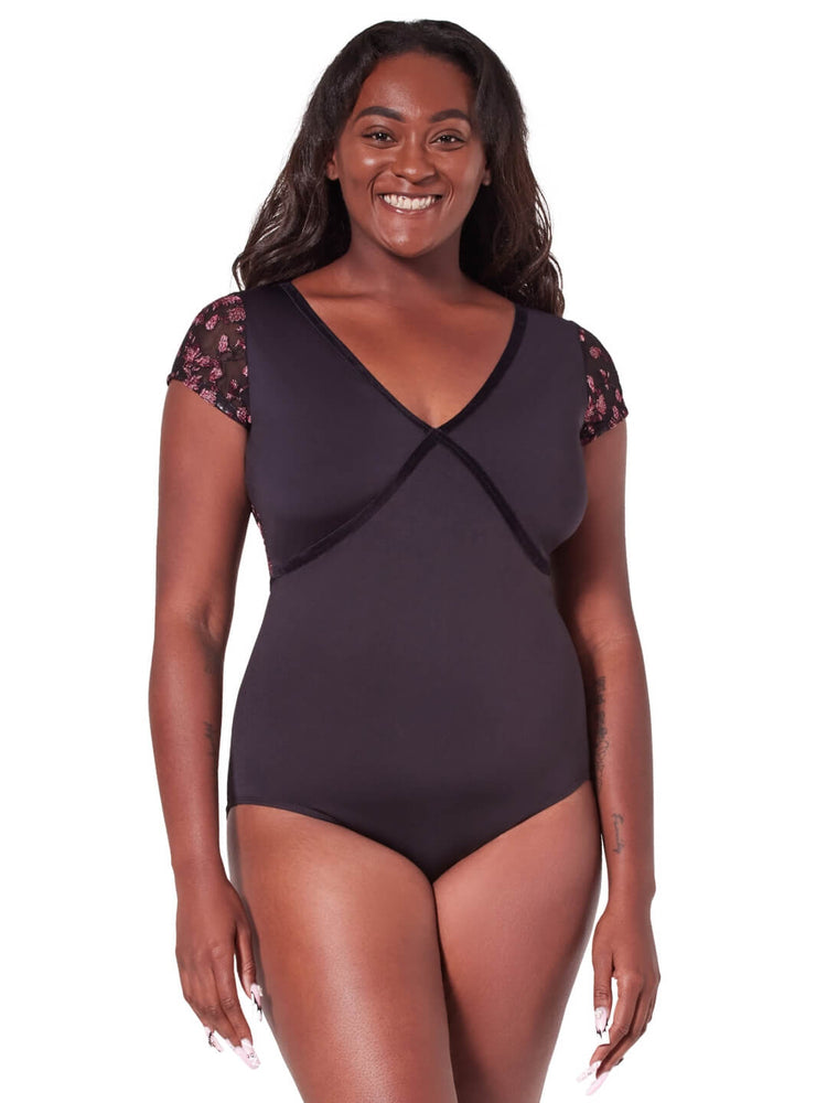 Capezio Fascination Short Sleeve Leotard F12402W