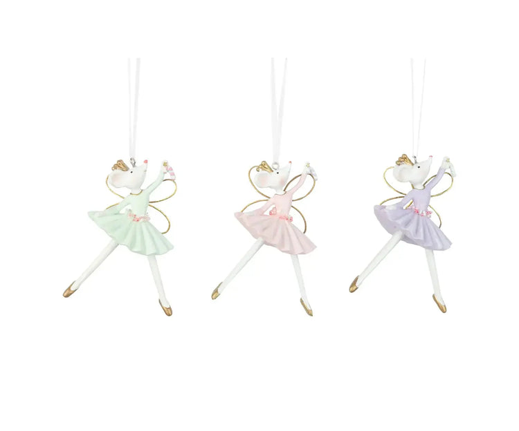 Resin Ballerina Mice Ornaments