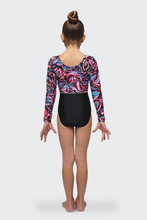 Mondor Long Sleeve Printed Gymnastics Leotard 27895