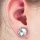 13MM Iridescent Glitter Post Earring