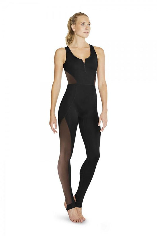 Mesh Panel Stirrup Unitard