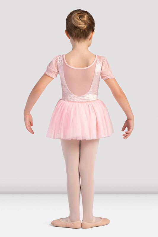 Velvet Cap Sleeve Tutu Leotard