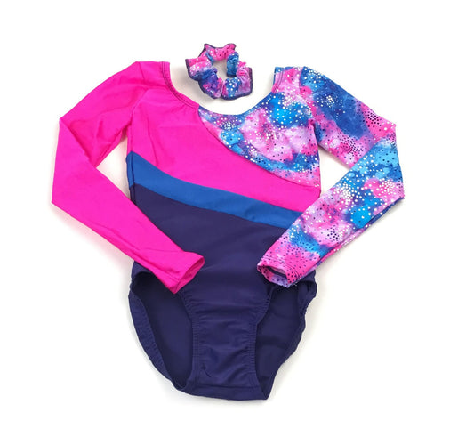 Printed Long Sleeve Gymnastics Leotard