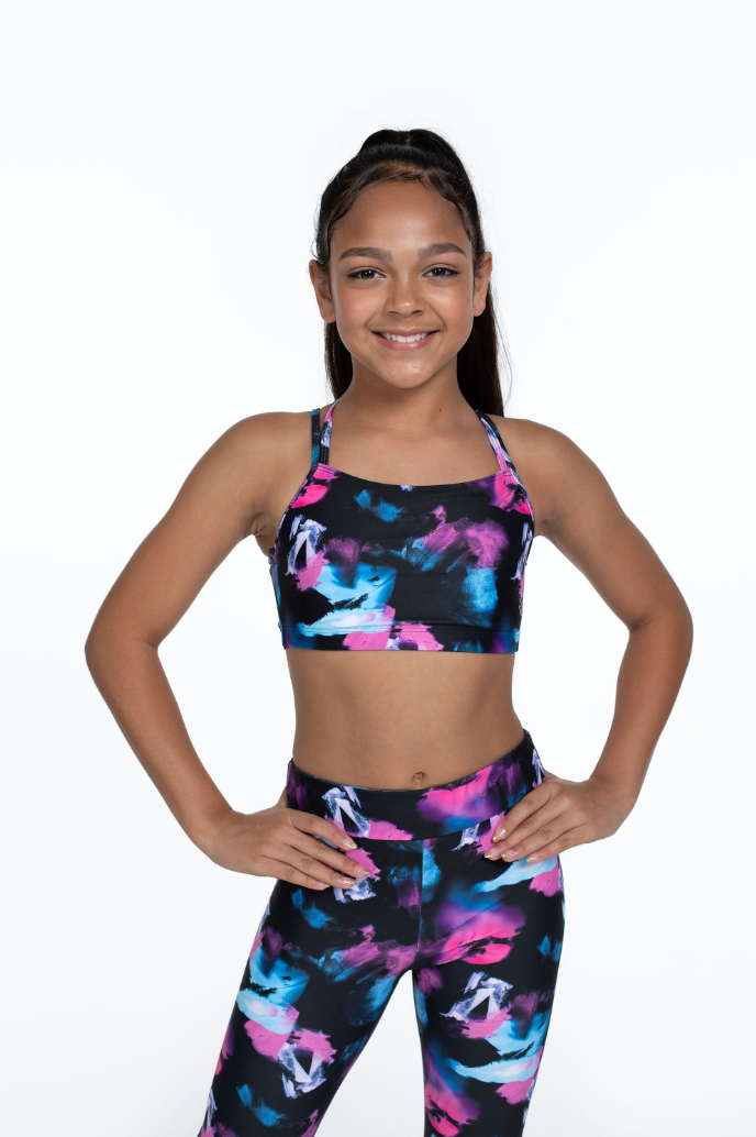 Bloch x Flo Active Jasmine Varsity Cropped Fitted Tank FM1158