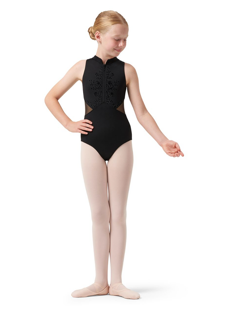 Bloch Nyla Zip Front Leotard with Mesh Back CL0525