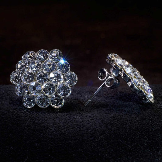 Crystal Cluster Earring – Pierced