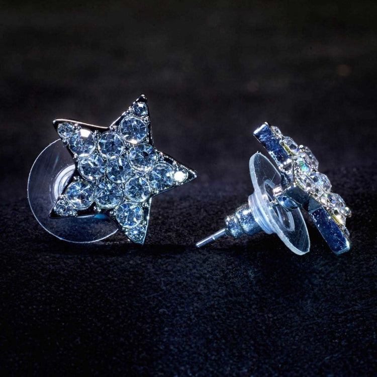 Crystal Star Earrings – Pierced
