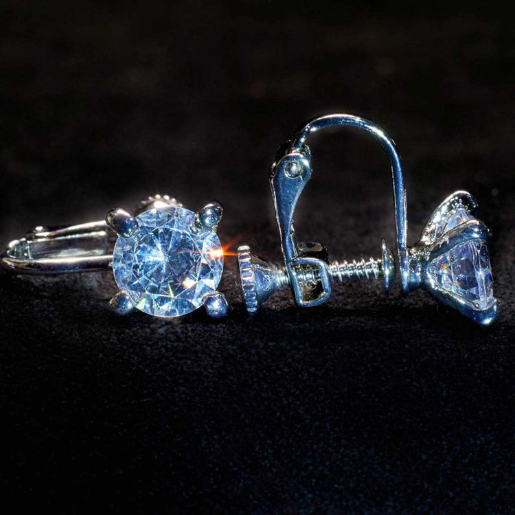 Crystal Stud Earring with 10mm Claw - Clip