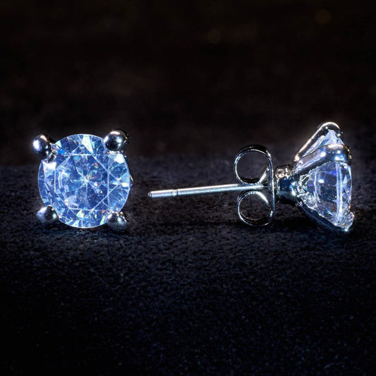 Crystal Stud Earring with 10mm Claw - Pierced