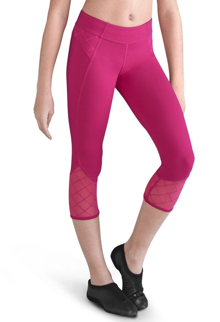 Diamond Mesh Capri Legging