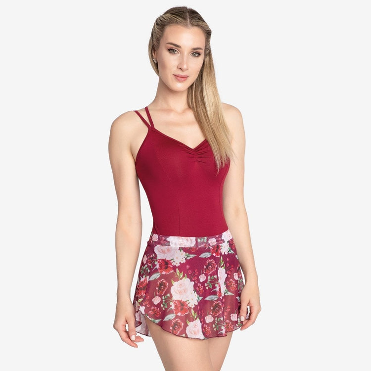 Flower Mesh Pull-On Skirt