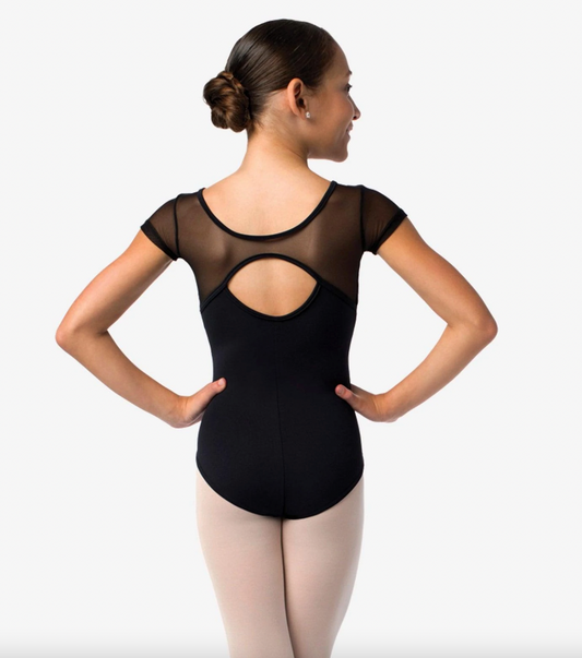 Nikita SL140 Mesh Cap Sleeve Leotard with Keyhole Back